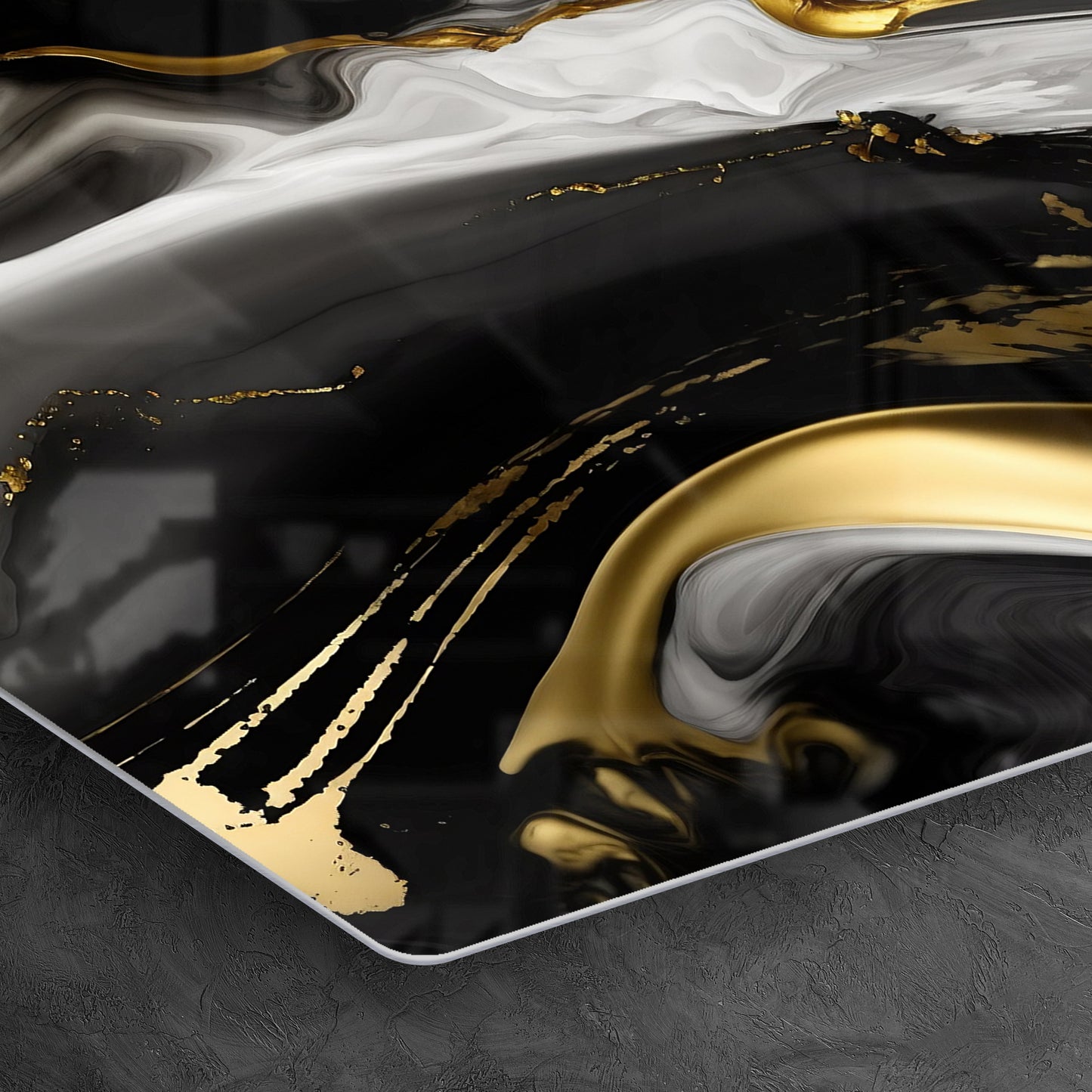 Black and Gold Metal Print